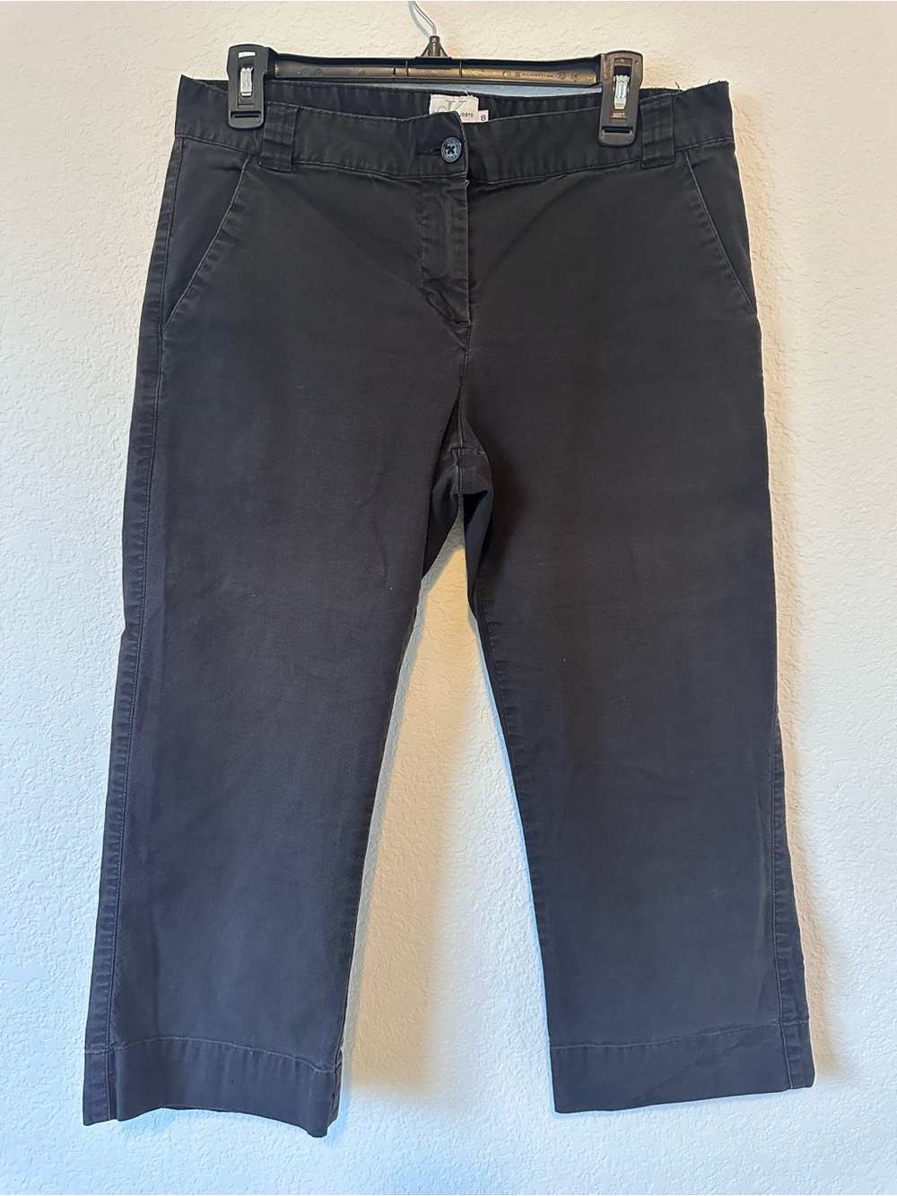 Calvin Klein Jeans Black Cropped Ankle Chinos